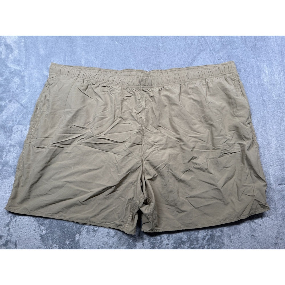Islander Swim Trunks Mens 4X Beige Mesh Lined Beach Polo Elastic Waist Pull On